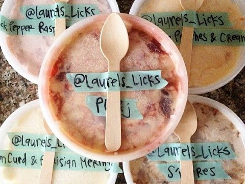 Laurel's Licks brings handmade s'mores and bourbon cinnamon waffle ice cream. Photo by Laurel Santos.